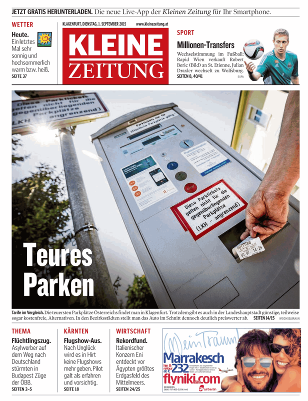 Titelseiten vom 01.09.2015
