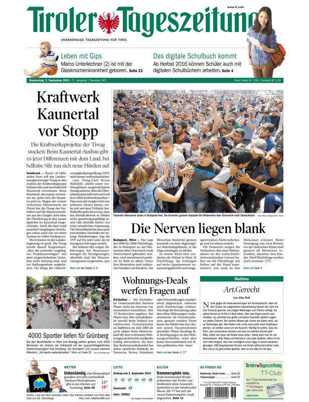 Tausende Menschen demonstrieren in Budapest für die Weiterreise nach Deutschland.