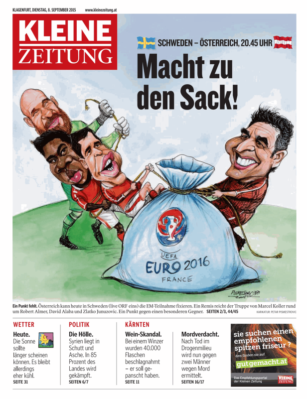Titelseiten vom 08.09.2015