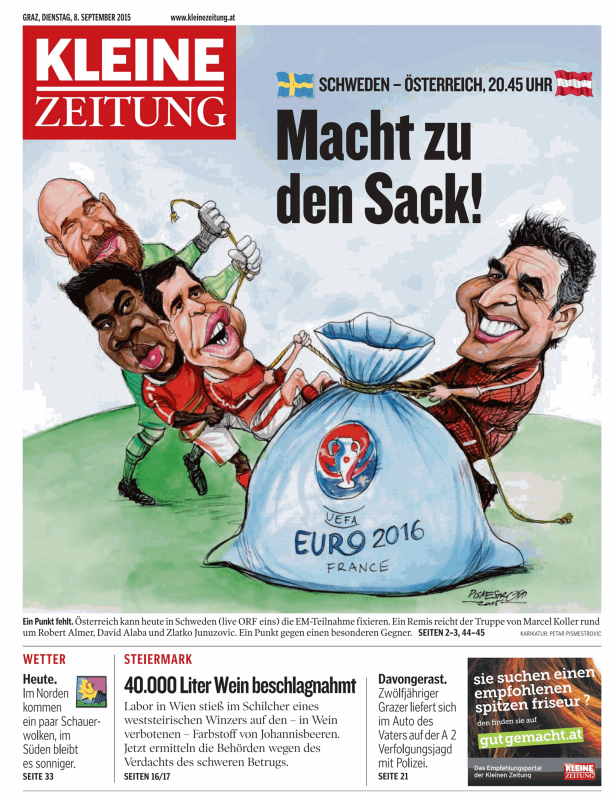 Titelseiten vom 08.09.2015