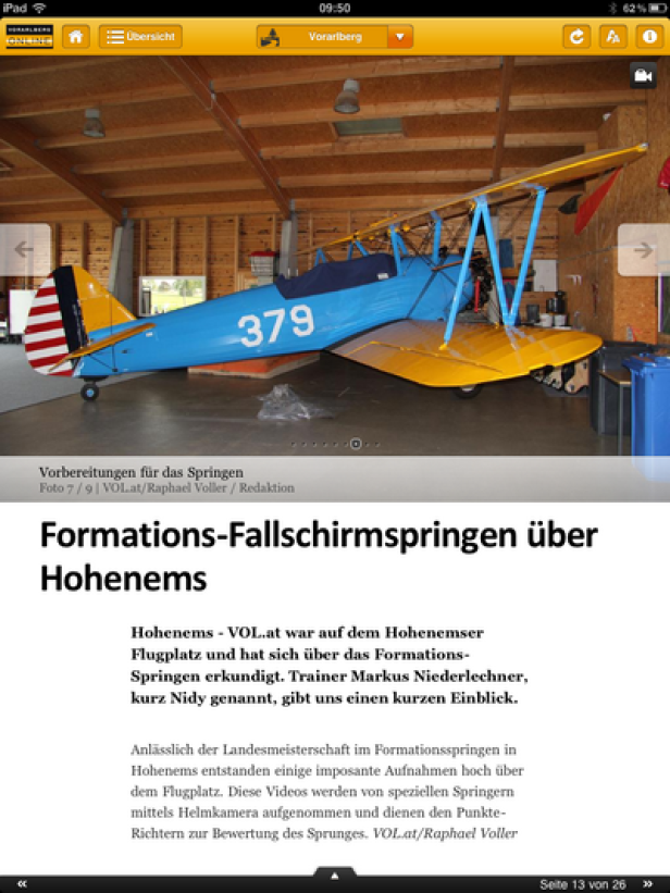 VOL.at-HD-App - iPad - Vorarlberger Medienhaus