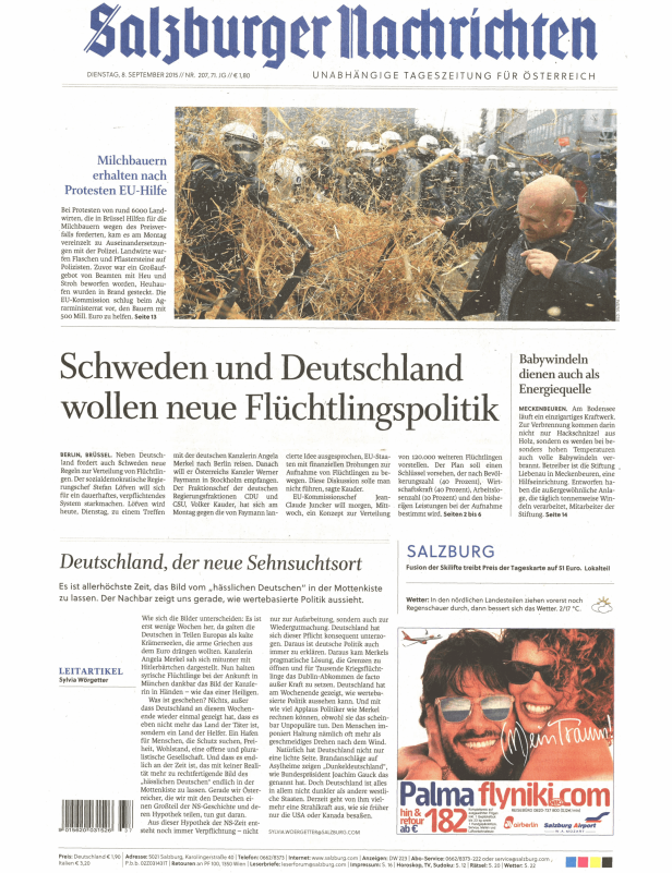 Titelseiten vom 08.09.2015