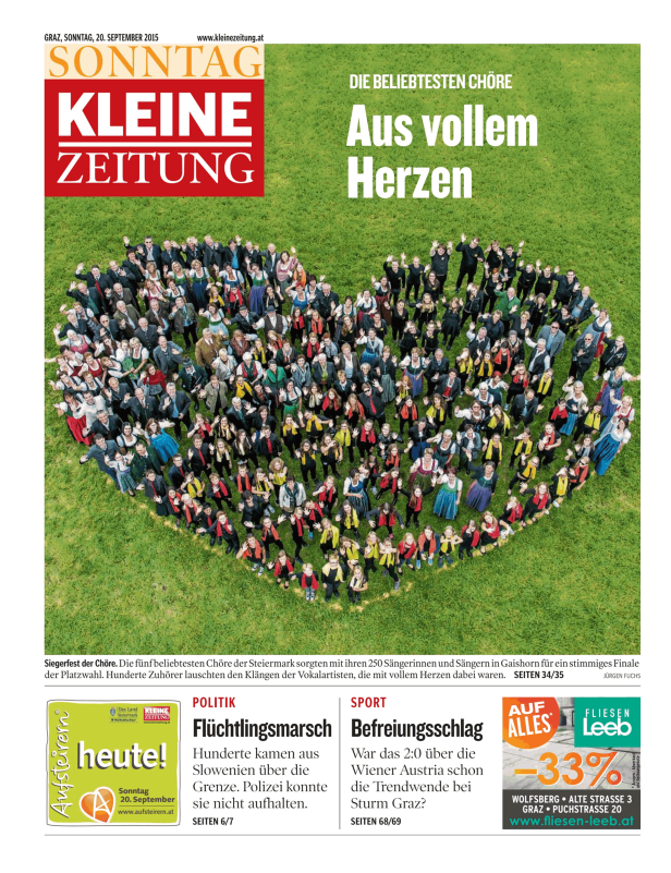 Titelseiten vom 20.09.2015