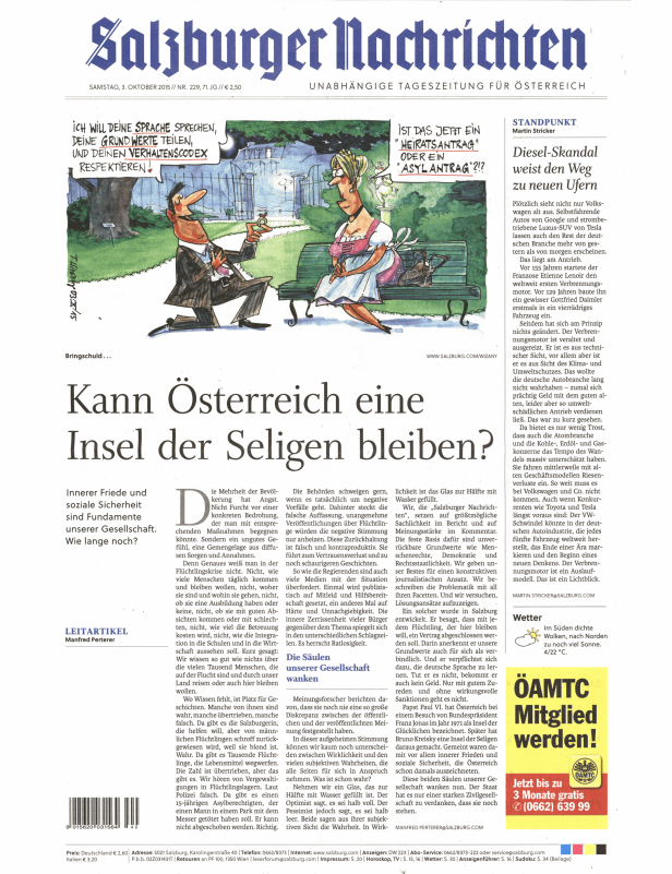 Titelseiten vom 03.10.2015