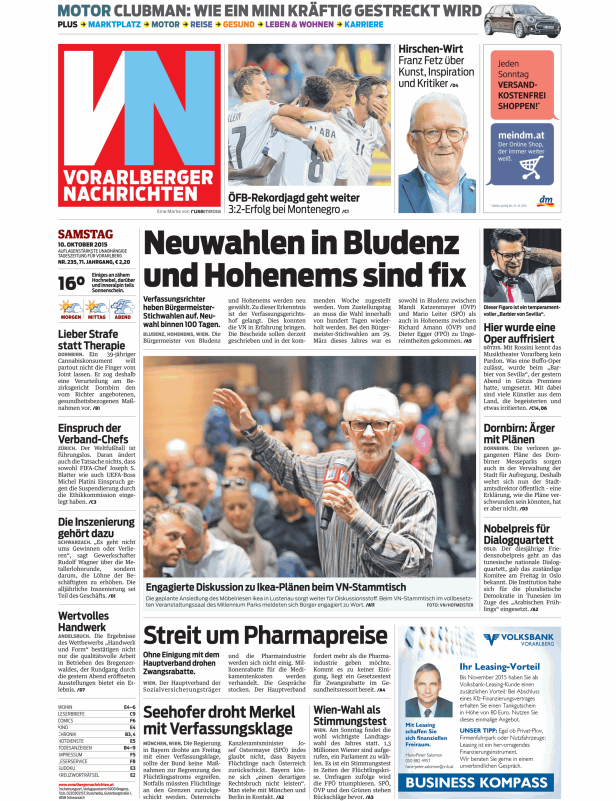 Titelseiten vom 10.10.2015