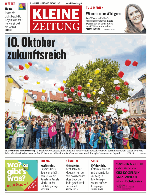 Titelseiten vom 10.10.2015
