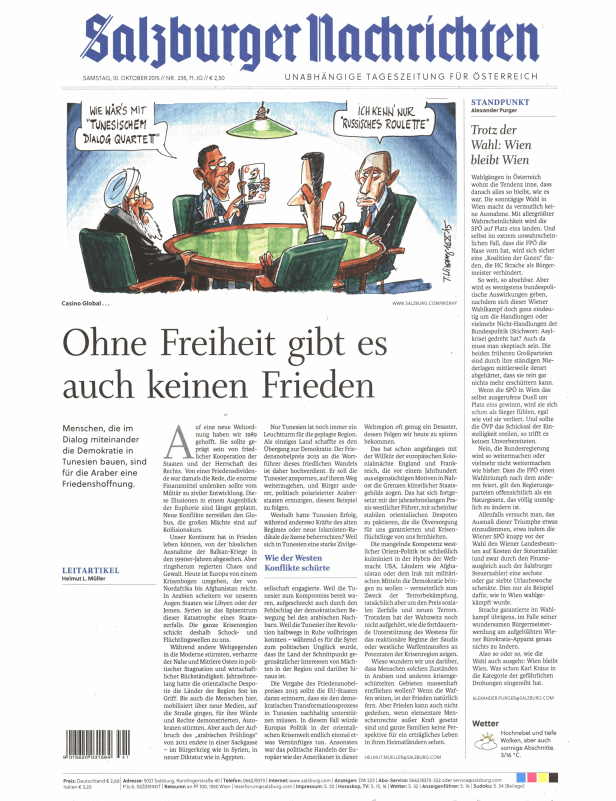 Titelseiten vom 10.10.2015