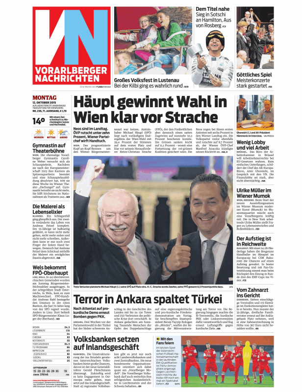 Michael Häupl (links) und Heinz-Christian Strache auf einer Zeitungsseite.