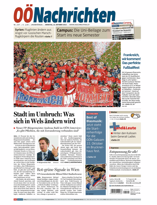 Österreichs Fußballteam feiert den Sieg gegen Liechtenstein mit einem Transparent „Frankreich, wir kommen!“.