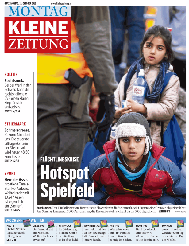 Titelseiten vom 19.10.2015