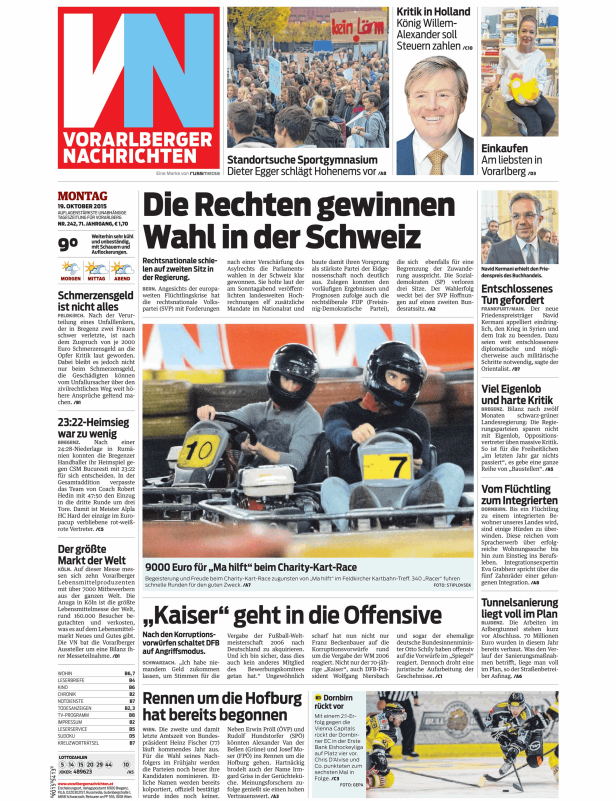 Titelseiten vom 19.10.2015