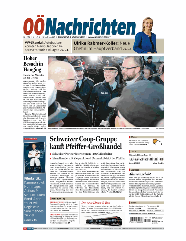 Titelseiten vom 05.11.2015
