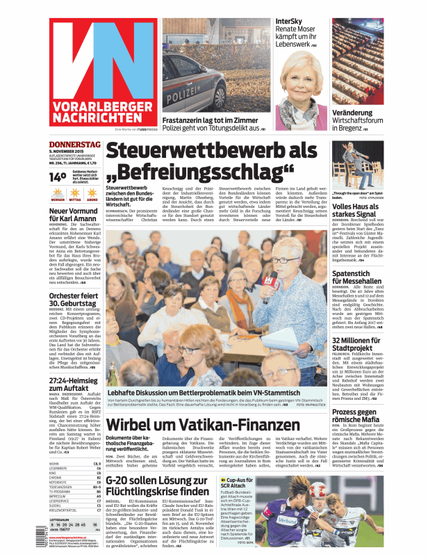 Titelseiten vom 05.11.2015