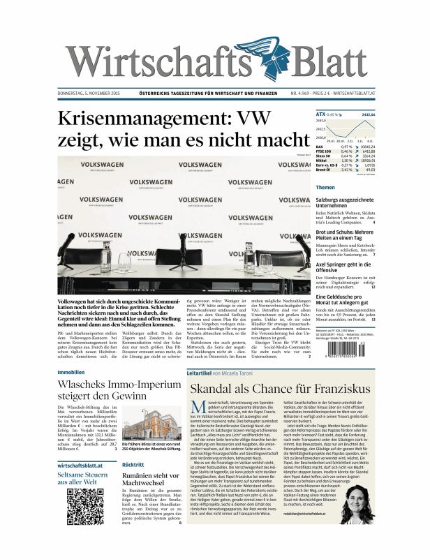 Titelseiten vom 05.11.2015