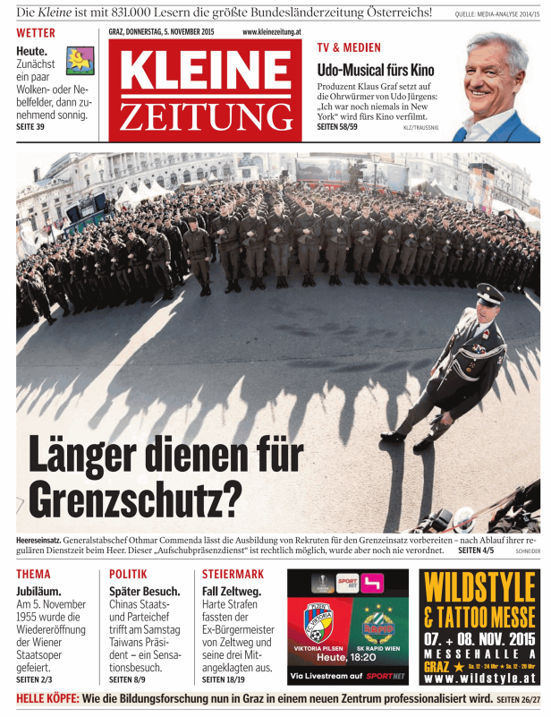Titelseiten vom 05.11.2015