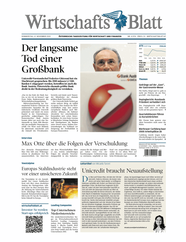 Titelseiten vom 12.11.2015
