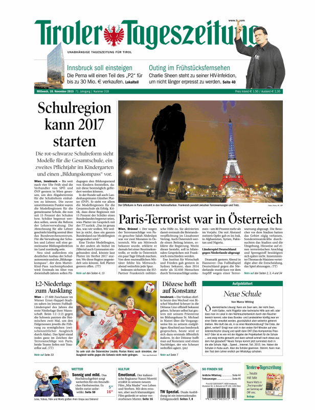 Der Eiffelturm in Paris erstrahlt in den Nationalfarben.