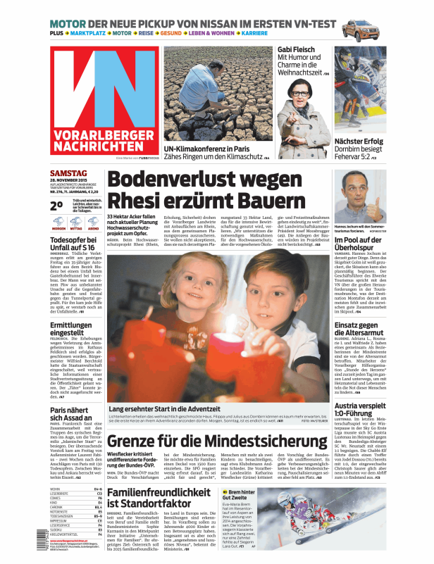 Titelseiten vom 28.11.2015