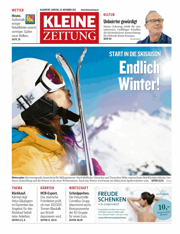 Titelseiten vom 28.11.2015