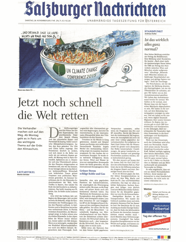 Titelseiten vom 28.11.2015