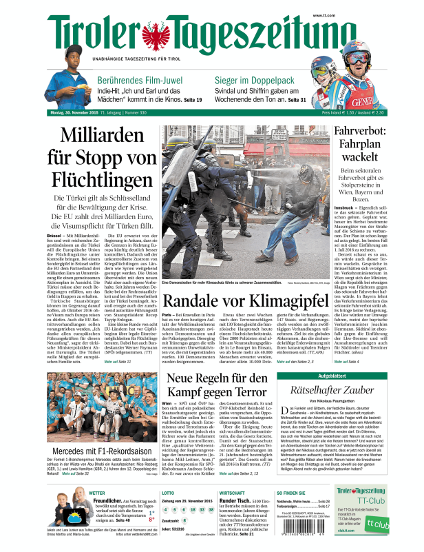 Demonstranten und Polizei liefern sich Auseinandersetzungen in Paris im Vorfeld des Klimagipfels.