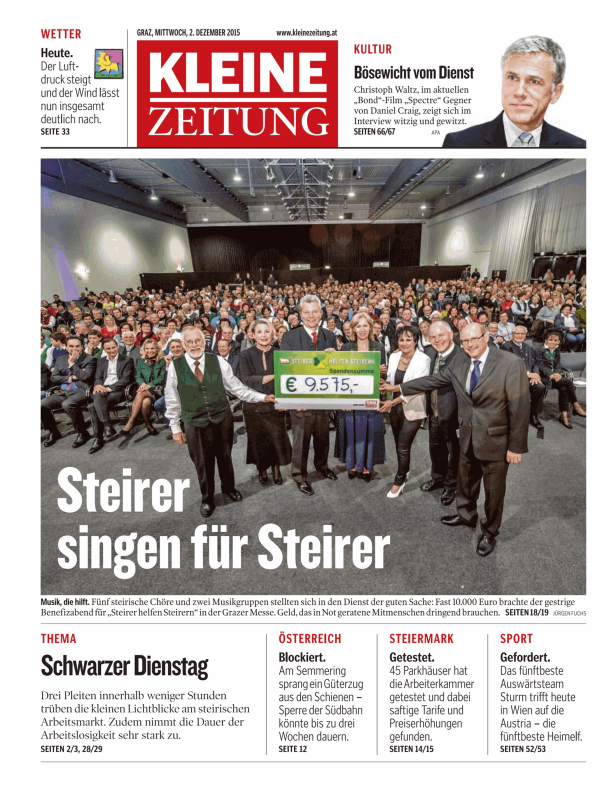 Titelseiten vom 02.12.2015