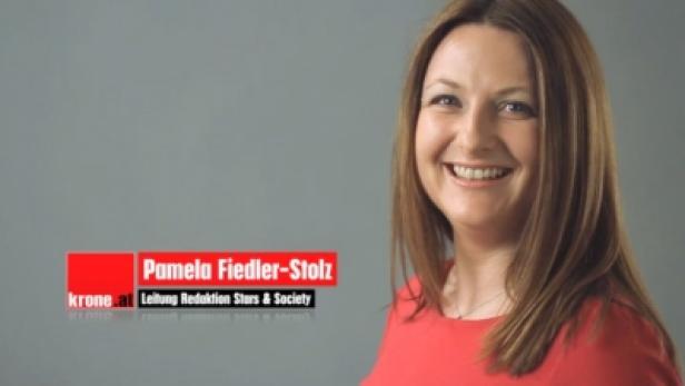 Krone.at - TV-Spot - Pamela Fidler-Stolz/Stars & Society (c: krone multimedia) Pamela Fiedler-Stolz, Leiterin der Redaktion Stars & Society bei krone.at, lächelt.
