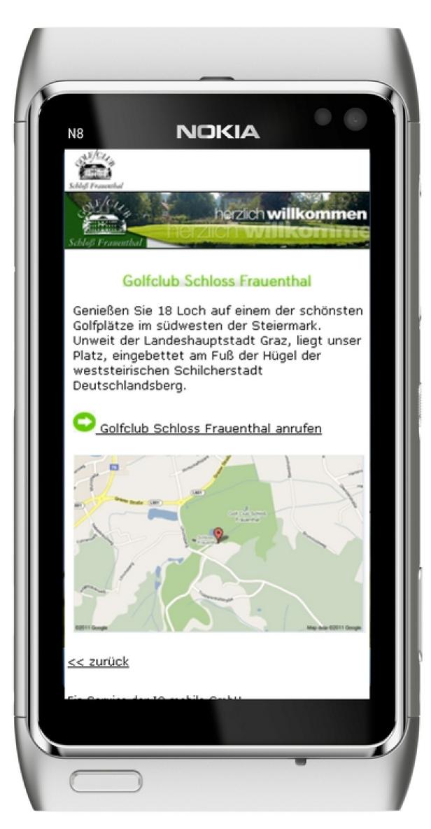 Sky - Mobile Website - Sky Golf Cup 2011 - IQ mobile Mobiler Abschlag für Sky Golf Cup