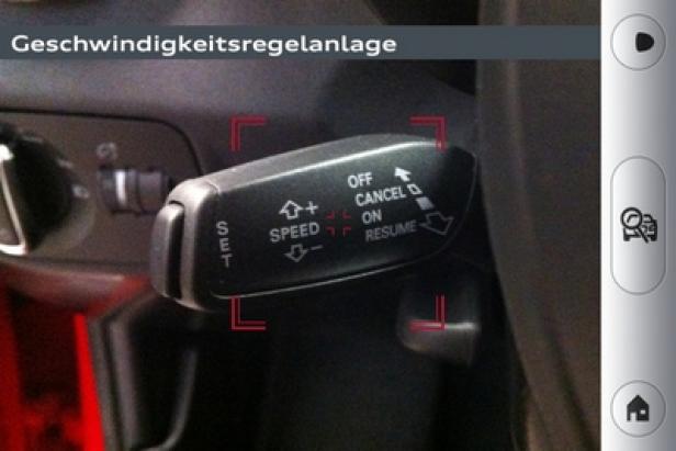 Audi A1 - iPhone App - AudiKurzinfo (c: audi ag) Augmented Audi-Bedienung