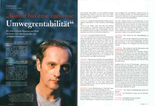 Porträt des österreichischen Regisseurs und Drehbuchautors Götz Spielmann.