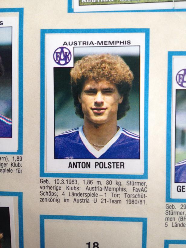 Ein Porträt von Anton Polster im Trikot von Austria Memphis.