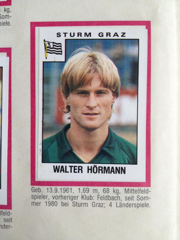 Ein Porträt des Fußballspielers Walter Hörmann von Sturm Graz.