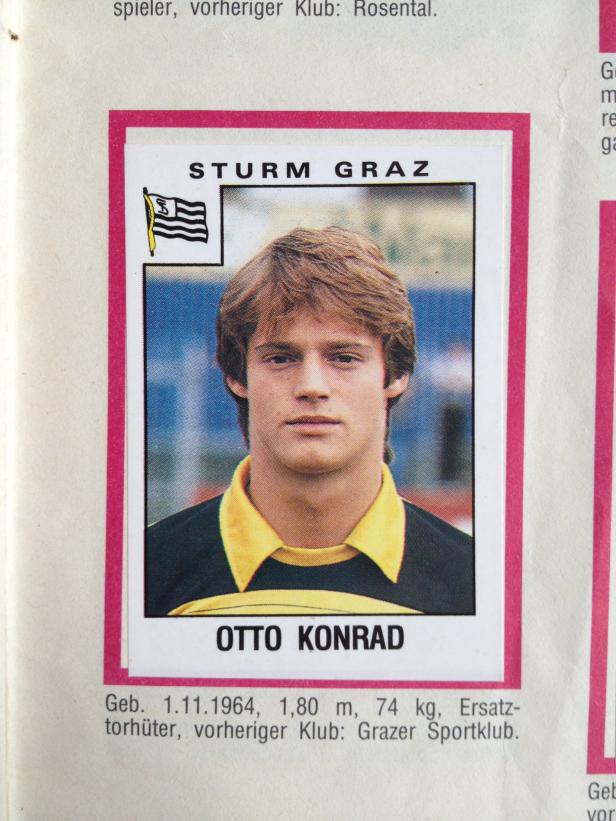 Ein Porträt des Fußballspielers Otto Konrad von Sturm Graz.