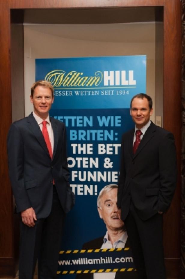 Henry Birch (CEO William Hill Online), Wilhelm Huber (Int. Marketingleiter William Hill Online) (c: william hill)