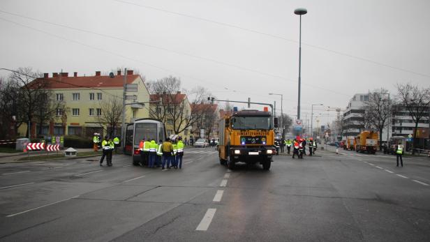 Straßenbahn in Wien entgleist