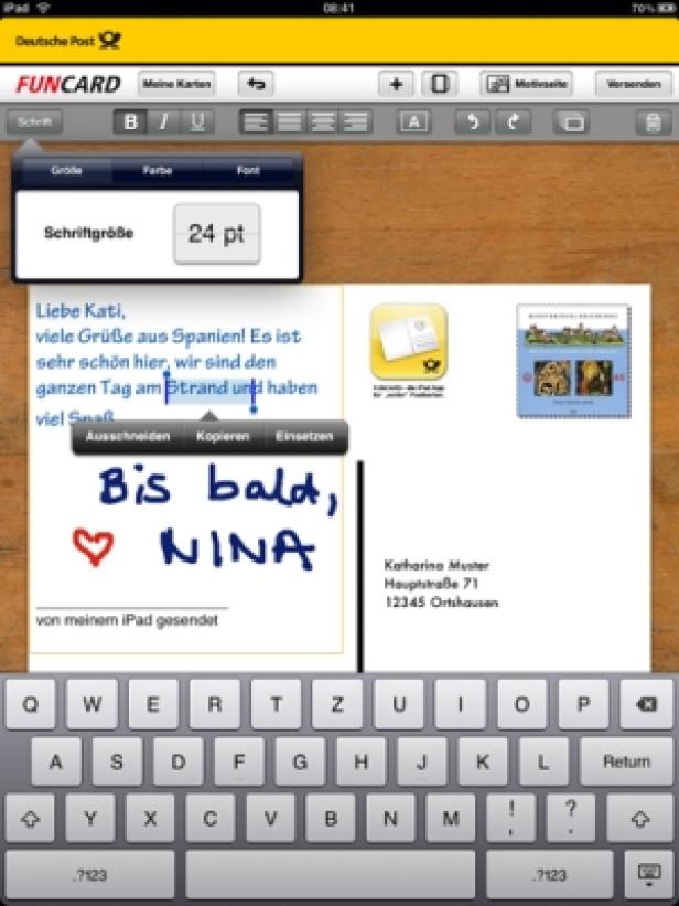 Deutsche Post/iPad-App Funcard/Yoc