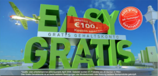 easybank-Kampagne/easy gratis/PKP BBDO/Animation: AixSponza