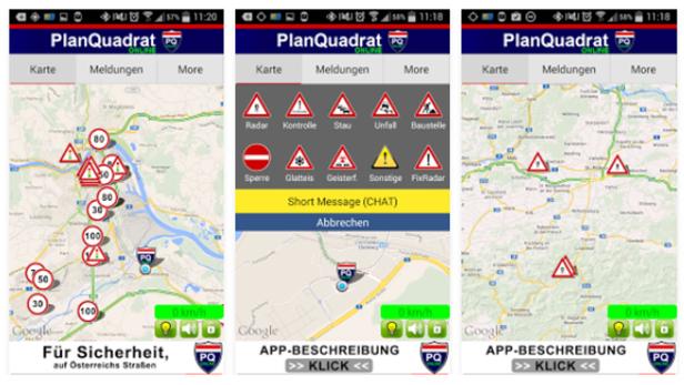 Planquadrat-App hält Polizei auf Trab