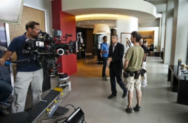 Nespresso/Episode 5/Making of/Mailand/George Clooney (c: nespresso) George Clooney bei Dreharbeiten für einen Nespresso-Werbespot.