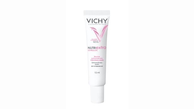 Ein Tube Vichy Nutriextra Lippenbalsam für trockene und strapazierte Lippen.