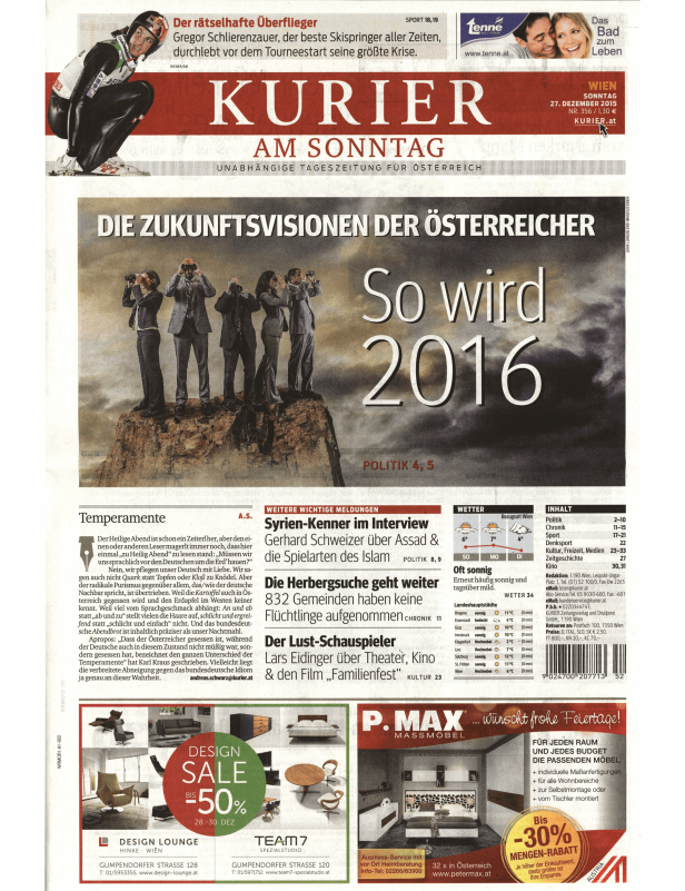 Titelseiten vom 27.12.2015