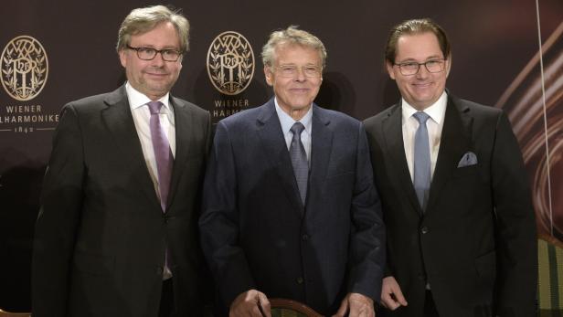 ORF- GD Wrabetz, Dirigent Jansons, Philharmoniker-Vorstand Großbauer Jansons: Neujahrskonzert ist "fast etwas Heiliges"