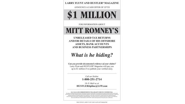 Romney bald im Hustler? Sex-Mogul will Akt
