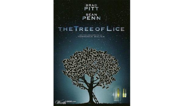 Das Filmplakat für „The Tree of Lice“ mit Brad Pitt und Sean Penn.