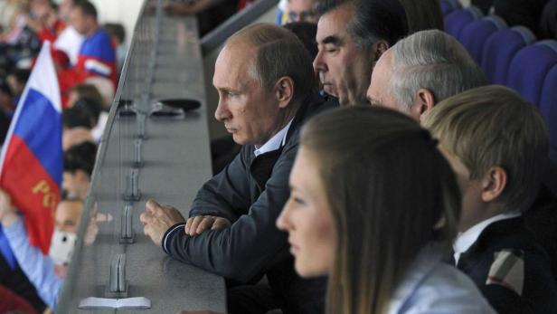 Auch Putin feierte mit der Sbornaja mit