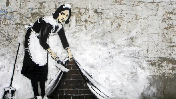 Banksys Street-Art in Fotos nachgestellt