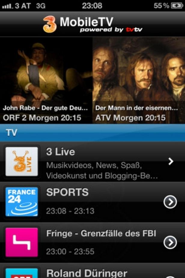 Drei wandelt Tablets in Fernseher