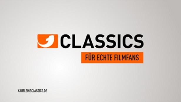 kabel eins Classics - DMC Group - Promo Logo mit Motto Das Logo von Kabel Eins Classics mit dem Slogan „Für echte Filmfans“.