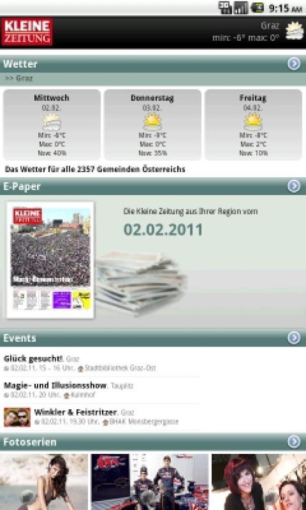 Kleine Zeitung trifft Android