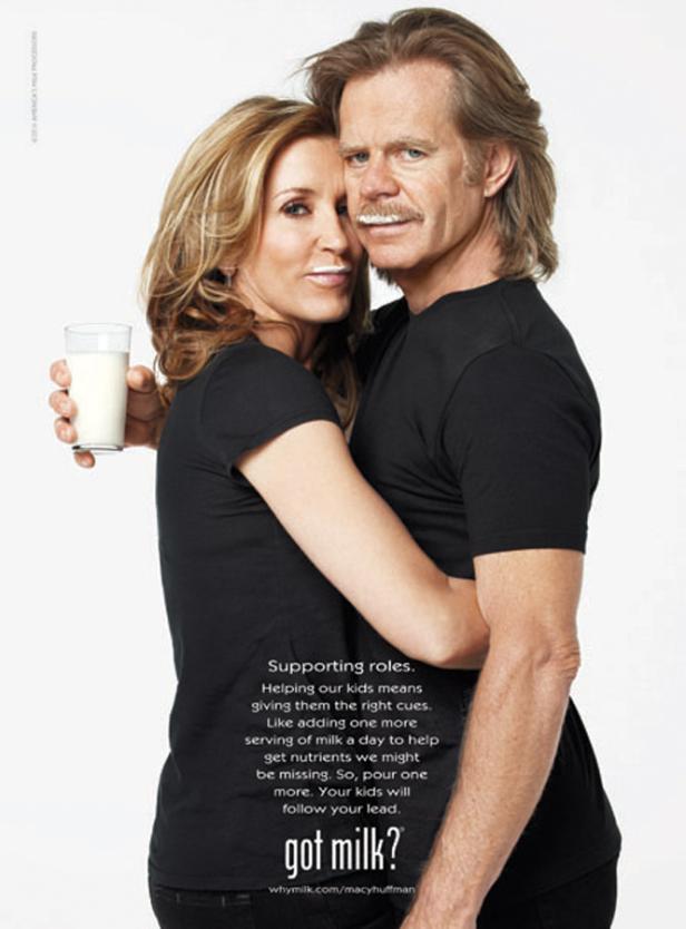 Felicity Huffman und William H. Macy werben mit Milchbart für die „Got Milk?“-Kampagne.